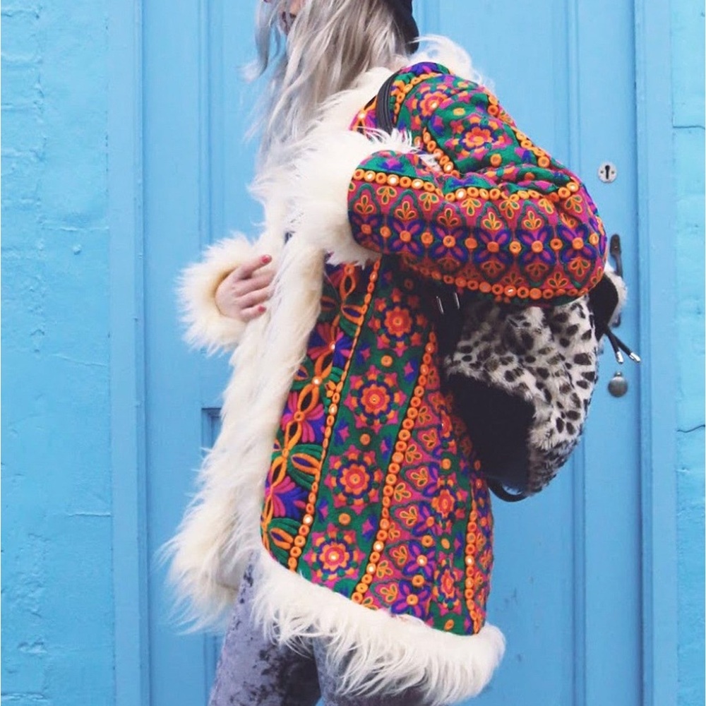 Beautiful fur Trim Coat